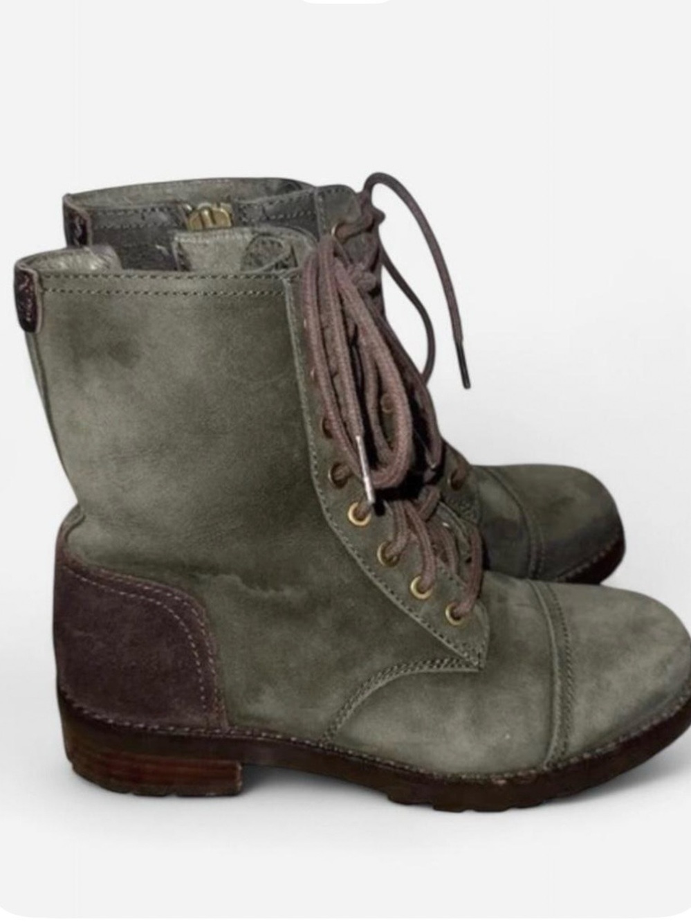 UGG Australia Boots Beige Khaki Suede Ankle Boots Size 6